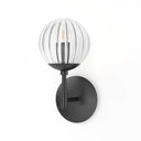 Aurelia Sunset Sconce - Black Gunmetal Clear Ribbon Glass