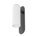 Verity Odyssey Sconce - Large Black Gunmetal Opal Matte Glass