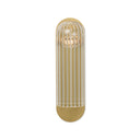 Verity Odyssey Sconce - Large Burnished Brass Clear Ribbon Glass