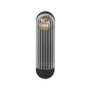 Verity Odyssey Sconce - Large Black Gunmetal Clear Ribbon Glass