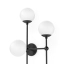 Luxe Armstrong 4 R Sconce - Black Gunmetal Opal Matte Glass