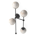 Luxe Armstrong 4 R Sconce - Black Gunmetal Marbled Matte Glass