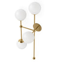 Kensington 4 L Sconce - Burnished Brass Opal Matte Glass