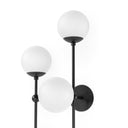 Luxe Armstrong 4 L Sconce - Black Gunmetal Opal Matte Glass