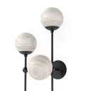 Luxe Armstrong 4 L Sconce - Black Gunmetal Marbled Matte Glass