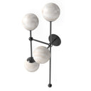 Luxe Armstrong 4 L Sconce - Black Gunmetal Marbled Matte Glass