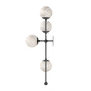 Luxe Armstrong 4 L Sconce - Black Gunmetal Marbled Matte Glass