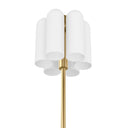 Sophisticated Odyssey 6 Floor Lamp - Burnished Brass