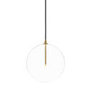 Verity Glass Globe Pendant - 1175X1175 Burnished Brass Clear Glass