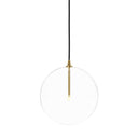 Verity Glass Globe Pendant - 1175X1175 Burnished Brass Clear Glass