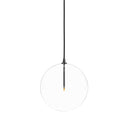 Glass Globe Pendant - 1175X1175 Black Gunmetal Clear Glass