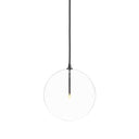 Verity Glass Globe Pendant - 1175X1175 Black Gunmetal Clear Glass