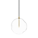 Verity Glass Globe Pendant - 1175X1175 Burnished Brass Organic Glass