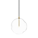 Verity Glass Globe Pendant - 1175X1175 Burnished Brass Organic Glass
