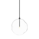 Verity Glass Globe Pendant - 1175X1175 Black Gunmetal Organic Glass