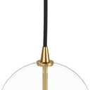 Verity Glass Globe Pendant - 775X775 Burnished Brass Clear Glass