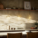 Verity Glass Globe Pendant - 775X775 Burnished Brass Clear Glass