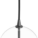 Glass Globe Pendant - 775X775 Black Gunmetal Clear Glass