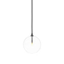 Glass Globe Pendant - 775X775 Black Gunmetal Clear Glass