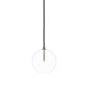 Verity Glass Globe Pendant - 775X775 Polished Nickel Clear Glass