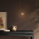 Verity Glass Globe Pendant - 775X775 Burnished Brass Organic Glass