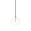 Verity Glass Globe Pendant - 775X775 Burnished Brass Organic Glass