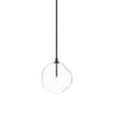 Verity Glass Globe Pendant - 775X775 Black Gunmetal Organic Glass