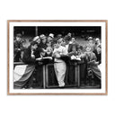 Aurelia Joe Dimaggio Signing Autographs by Getty Images - 32X24 Rustic Walnut