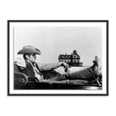 Veridian Collection James Dean In Motion Picture Giant by Getty Images - 40X30 Black Maple