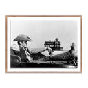 Veridian Collection James Dean In Motion Picture Giant by Getty Images - 48X36 Rustic Walnut
