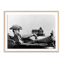 Veridian Collection James Dean In Motion Picture Giant by Getty Images - 48X36 White Oak