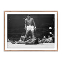 Legacy Muhammad Ali Taunting Sonny Liston by Getty Images - 40X30 Rustic Walnut