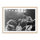 Muhammad Ali Punching Joe Frazier by Getty Images - 40X30 White Oak