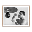 Muhammad Ali Punching Bag by Getty Images - 48X36 Rustic Walnut