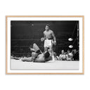 Celeste Boxers Muhammad Ali and Sonny Liston Fighting - 24X18 White Oak