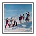 Getty Elegance Skiing Party by Getty Images - 40X40 Black Maple