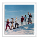 Getty Elegance Skiing Party by Getty Images - 24X24 White Maple