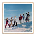 Getty Elegance Skiing Party by Getty Images - 32X32 White Oak