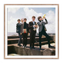 Iconic Beatles Portrait by Getty Images - 40X40 Rustic Walnut
