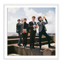 Iconic Beatles Portrait by Getty Images - 48X48 White Maple