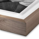 Iconic Capture Cassius Clay Watching Himself In A Mirror - 18X24 Rustic Walnut