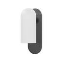 Verity Odyssey Sconce - Medium Black Gunmetal Opal Matte Glass