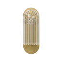 Verity Odyssey Sconce - Medium Burnished Brass Clear Ribbon Glass