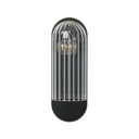 Verity Odyssey Sconce - Medium Black Gunmetal Clear Ribbon Glass