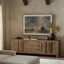 Luxe Artistry Blue Splendor by Aileen Fitzgerald - 60X40 White Oak Framed Paper