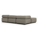 Luxe Haven Lenox Outdoor 3-Piece Sectional - Alessi Fawn W Ottoman