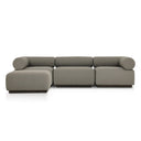 Luxe Haven Lenox Outdoor 3-Piece Sectional - Alessi Fawn W Ottoman
