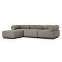 Luxe Haven Lenox Outdoor 3-Piece Sectional - Alessi Fawn W Ottoman