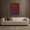 Aria Composition Burgundy by Charles Stuart - 30X40 Rustic Walnut