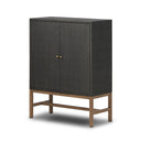 Verity Fiona Bar Cabinet - Black Raffia